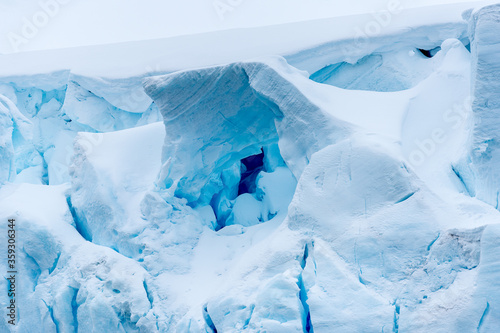 Beautiful view of the ice of Antarctica