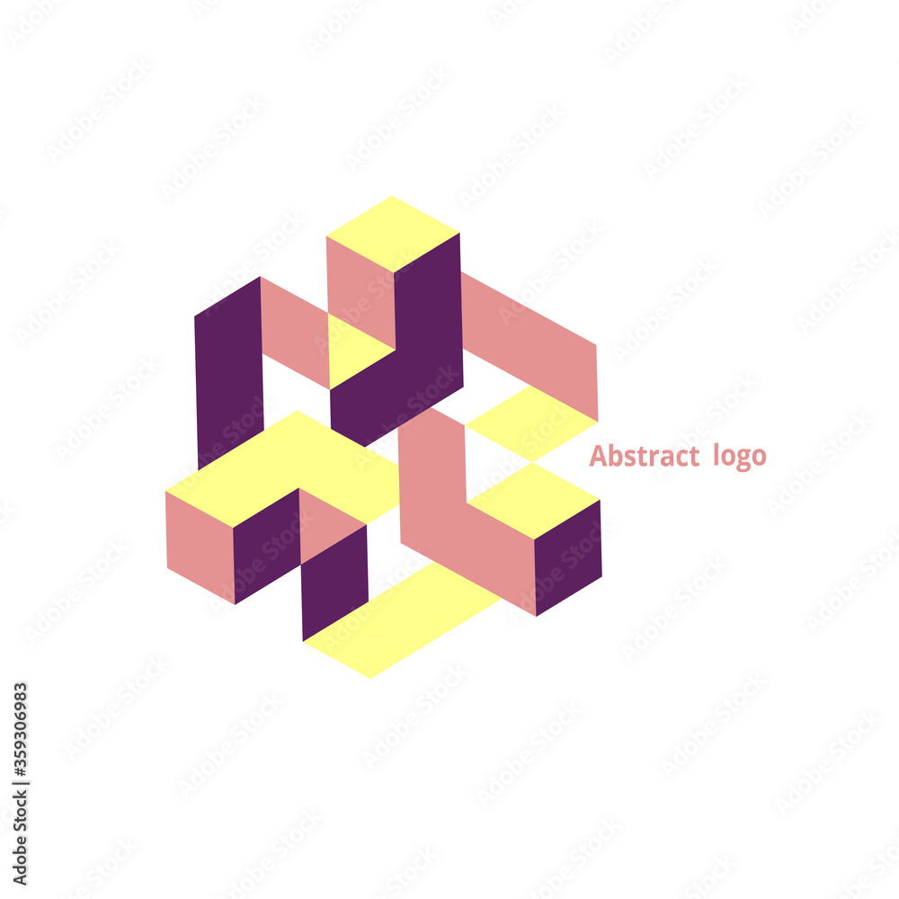 abstract geometric logo on a white background abstract geometric logo on a white background