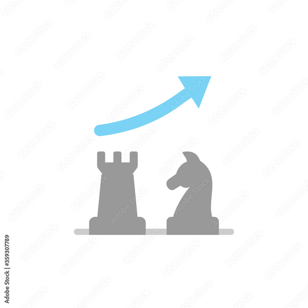 Chess colored icon. Simple colored element illustration. Chess concept symbol design from Business strategy set. Can be used for web and mobile