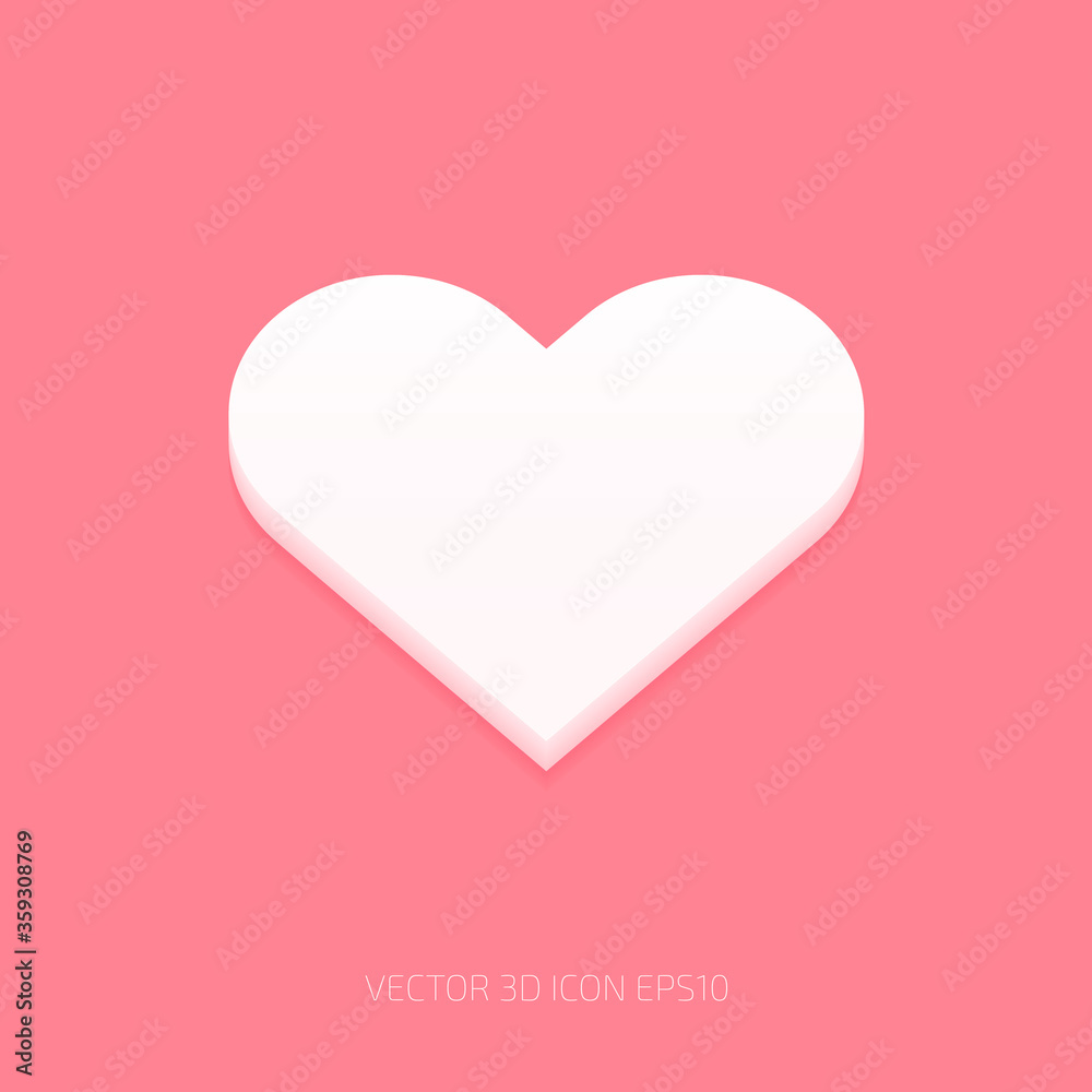 vector 3d heart icon