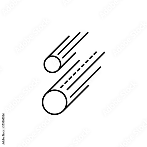 meteorite concept line icon. Simple element illustration. meteorite concept outline symbol design from space set. Can be used for web and mobile