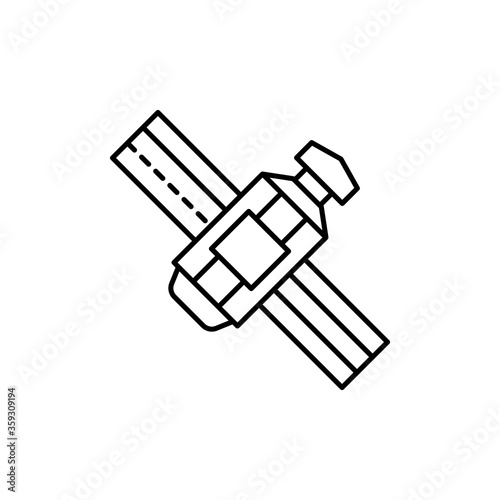 satellite, technology concept line icon. Simple element illustration. satellite, technology concept outline symbol design from space set. Can be used for web and mobile