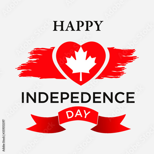 vector illustration of canada indepedence day