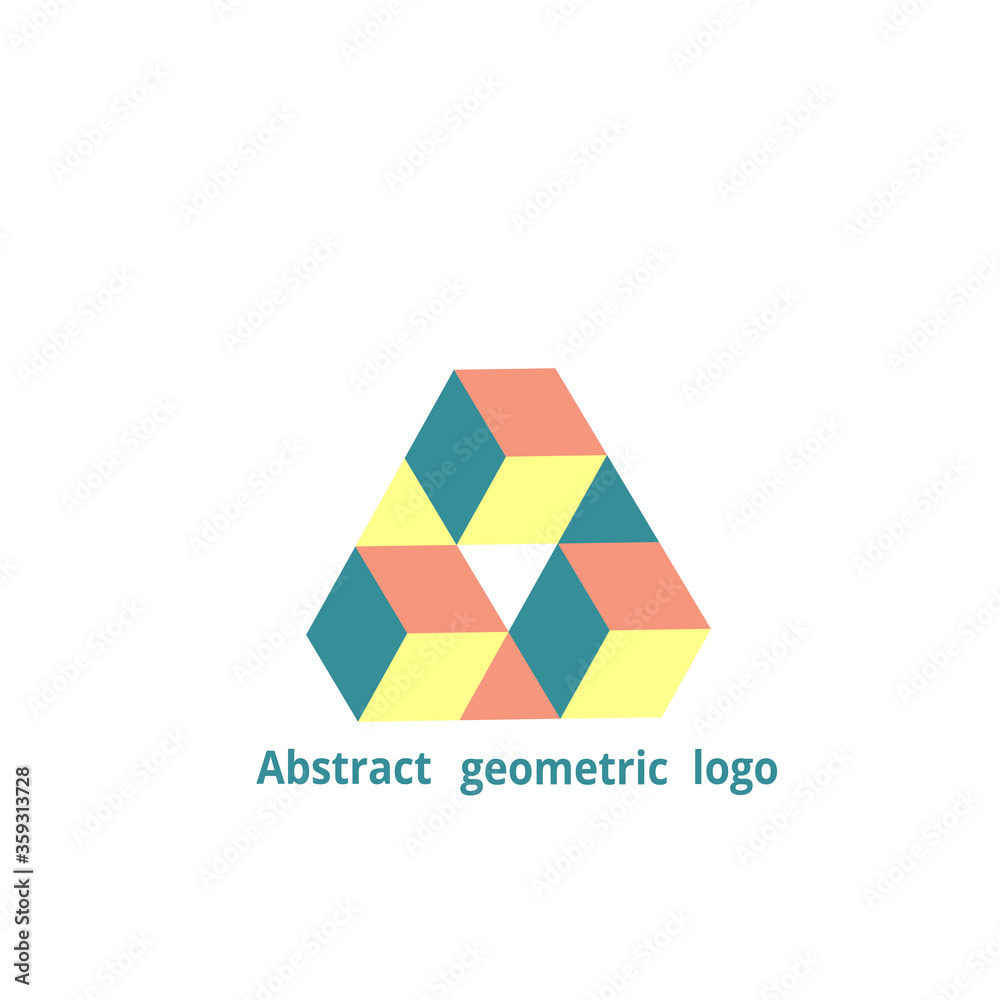 abstract geometric logo on a white background abstract geometric logo on a white background
