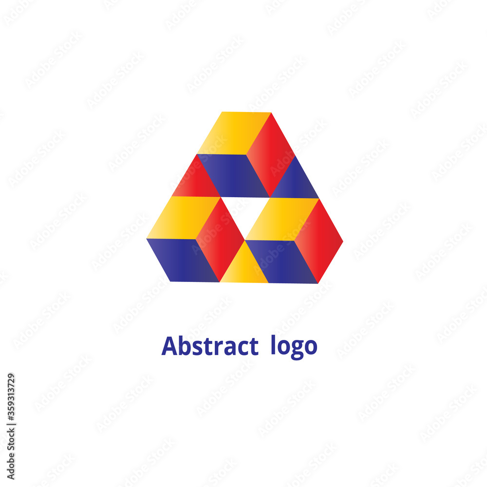 abstract geometric logo on a white background
