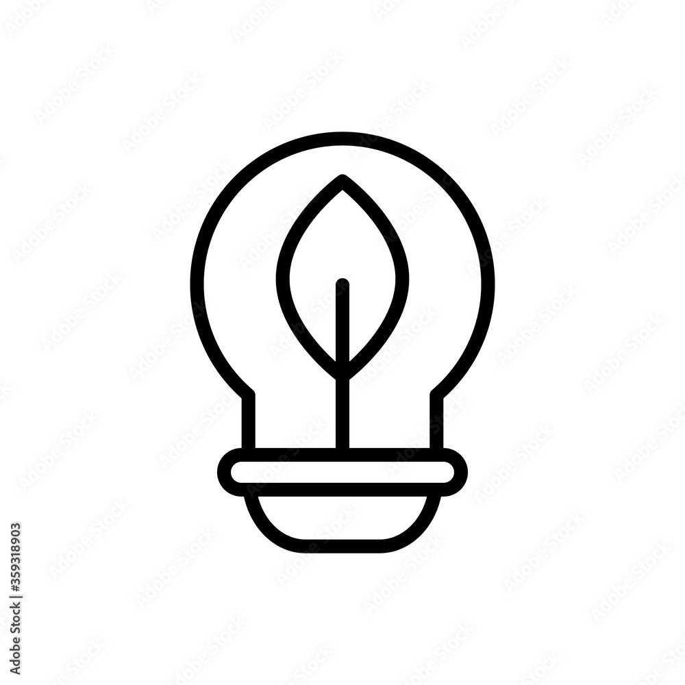 Light bulb, plant icon. Simple line, outline vector elements of mother earth day icons for ui and ux, website or mobile application Light bulb, plant icon. Simple line, outline vector elements of mother earth day icons for ui and ux, website or mobile application