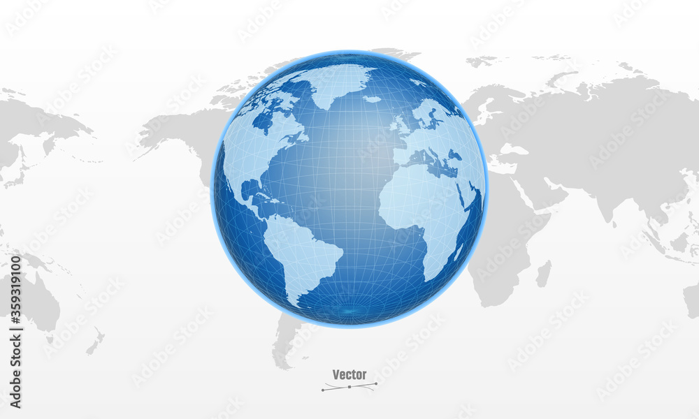 Naklejka premium Realistic globe shape