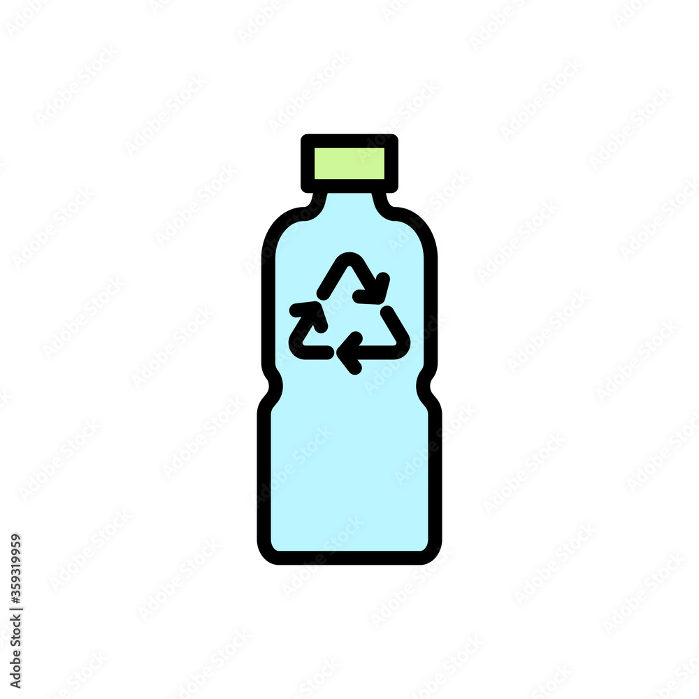 Recycling sign, water icon. Simple color with outline vector elements of mother earth day icons for ui and ux, website or mobile application Recycling sign, water icon. Simple color with outline vector elements of mother earth day icons for ui and ux, website or mobile application