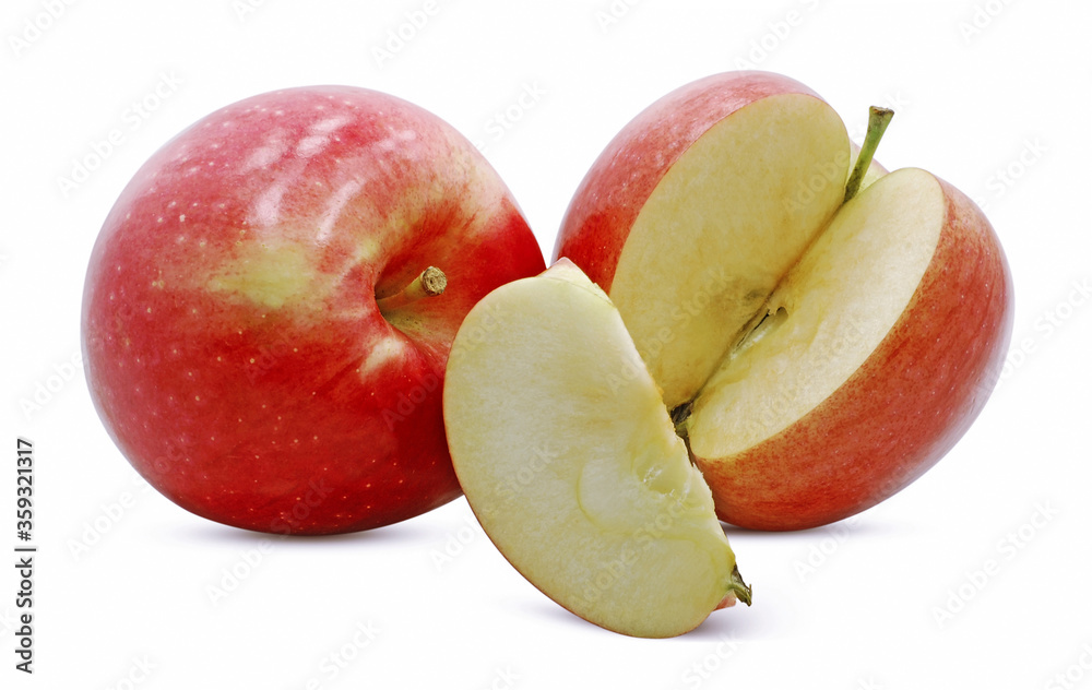 Fresh apple fruit isolated on white background