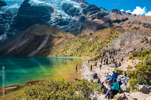 Huamantay laguna cusco peru photo