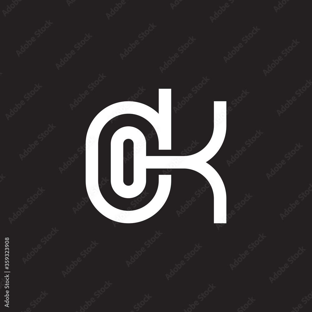 letter dk stripes geometric line symbol vector letter dk stripes geometric line symbol vector