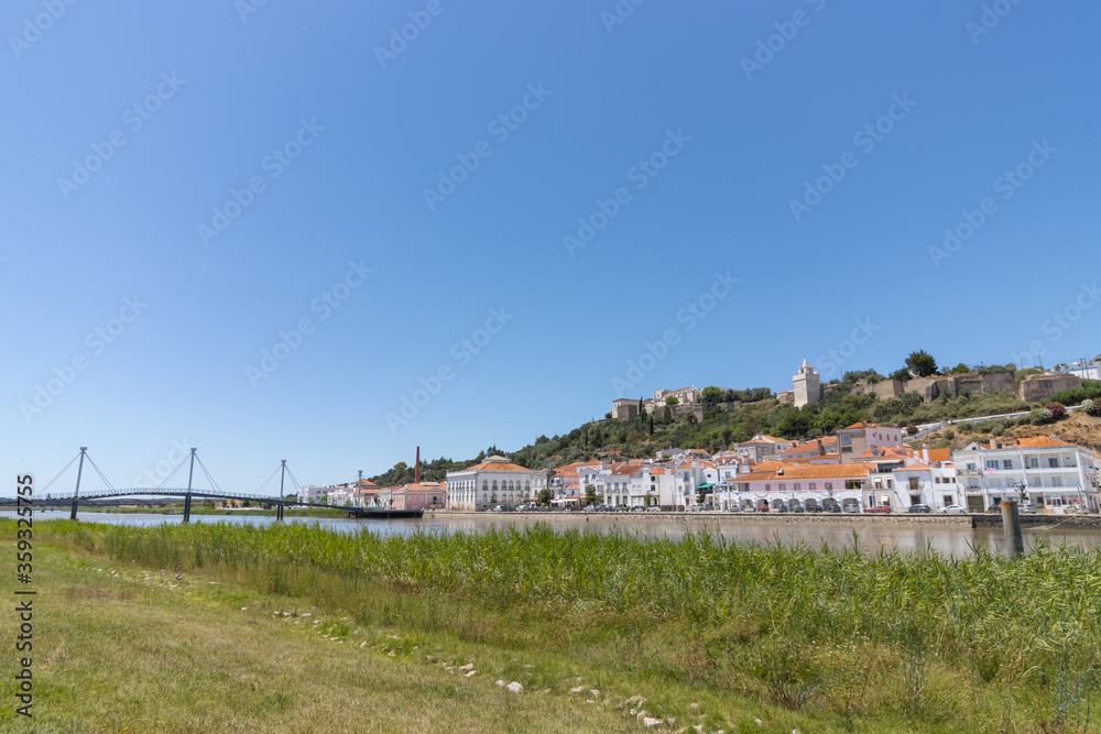 Vista de Alcácer do Sal em Portugal