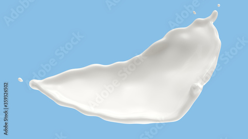 Milk splashes isolated on background