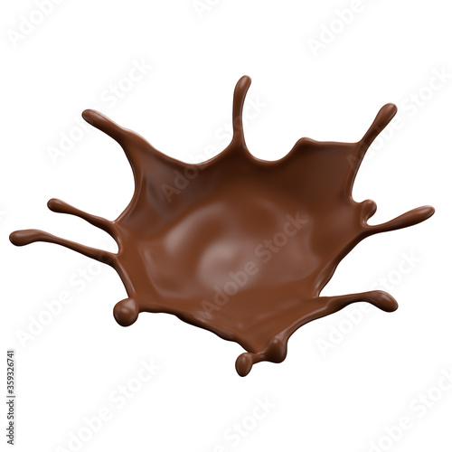 Chocolate Milk splash 3d realistic