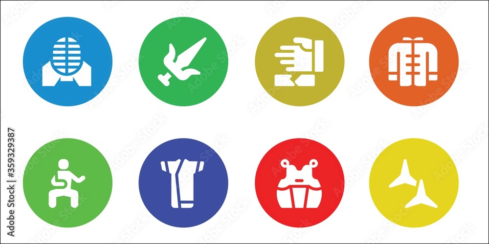 Fototapeta premium karate icon set