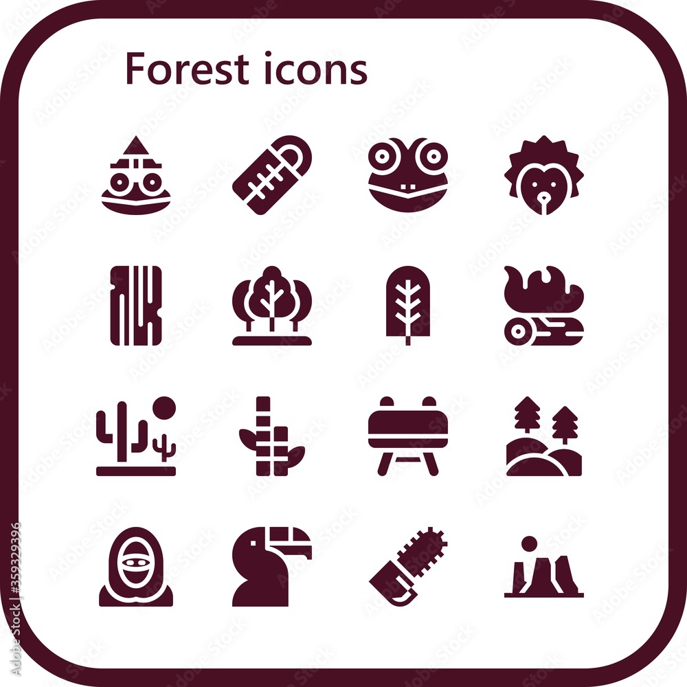 forest icon set forest icon set