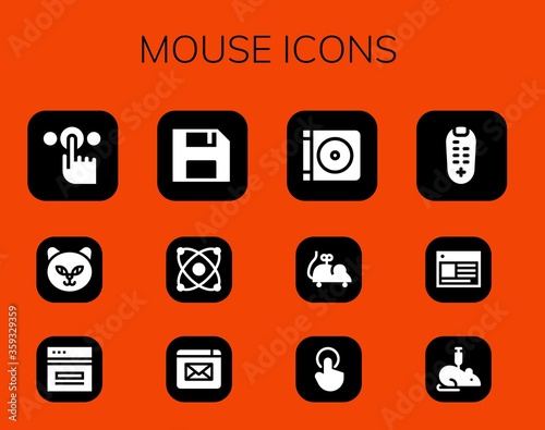 Modern Simple Set of mouse Vector filled Icons