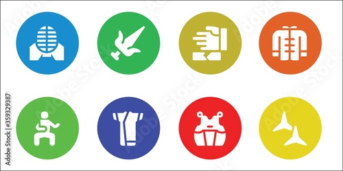 karate icon set