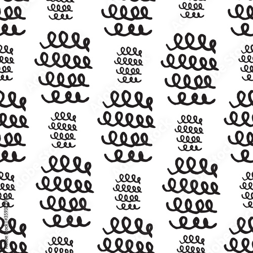 Seamless pattern Doodles texture elements. Vector hand drawn