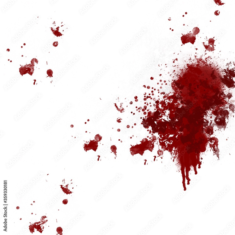 Red graphic of blood or grunge texture