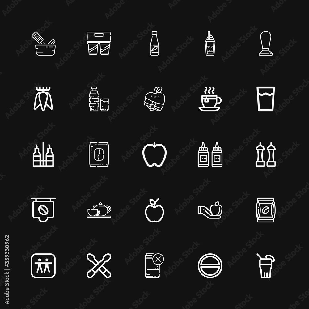 Editable 25 taste icons for web and mobile Editable 25 taste icons for web and mobile