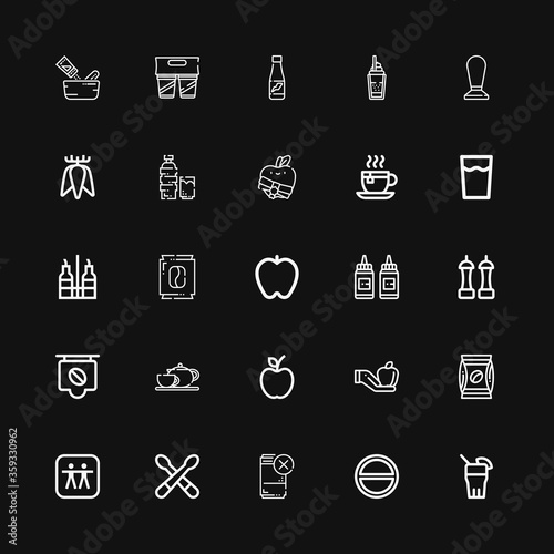 Editable 25 taste icons for web and mobile