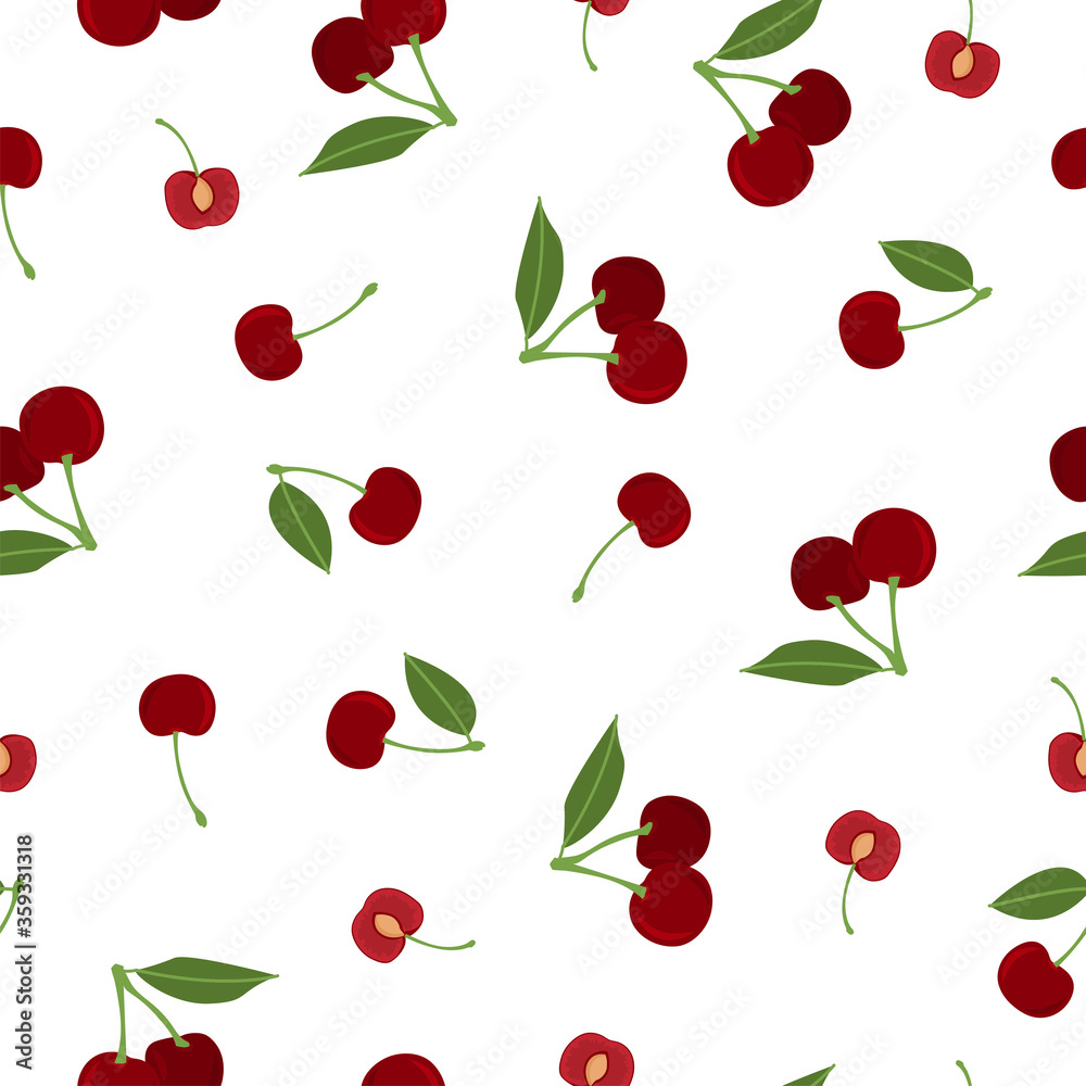 Cherry. Seamless Vector Patterns Cherry. Seamless Vector Patterns