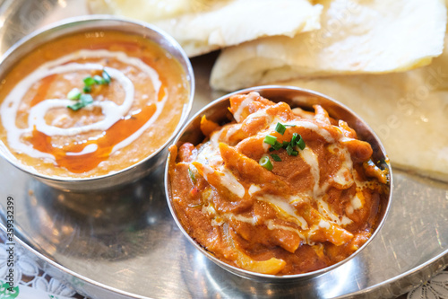 Curry and naan