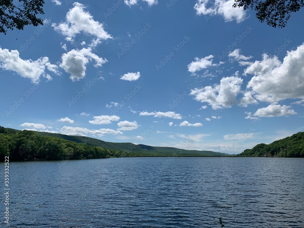 lake and mountains