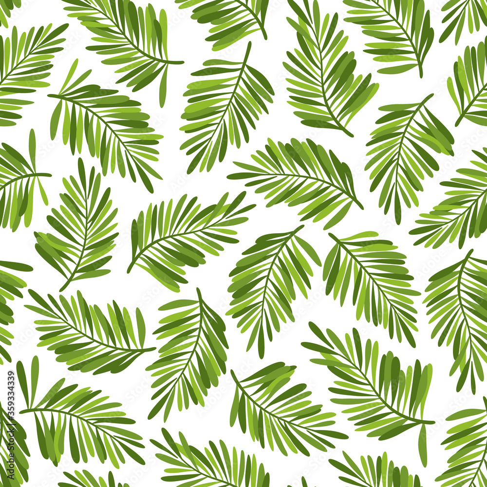 Tropical plant seamless pattern illustration,I designed a tropical plant,