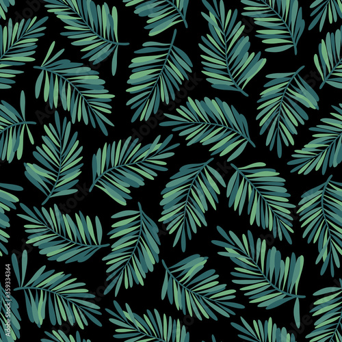 Tropical plant seamless pattern illustration,I designed a tropical plant,