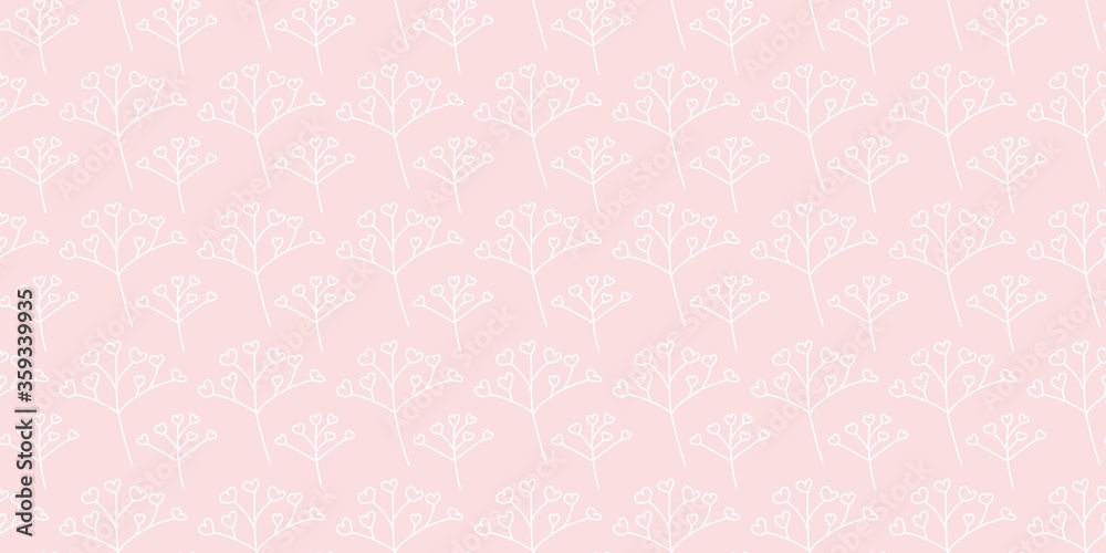 seamless pattern with pink  herbs, herbal  background. pink background.print for  linens, wrapping, wallpaper, texture for clothing fabric prints, web design, home textile. web page
