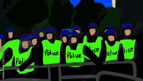 police barrier vector illustration