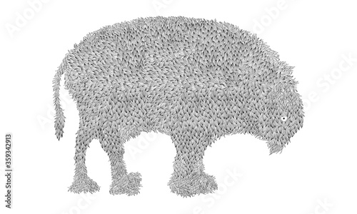 Imaginary Creature  Vector Paths Illustration