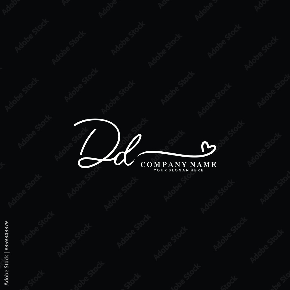 DD initials signature logo. Handwriting logo vector templates. Hand drawn Calligraphy lettering Vector illustration. DD initials signature logo. Handwriting logo vector templates. Hand drawn Calligraphy lettering Vector illustration.