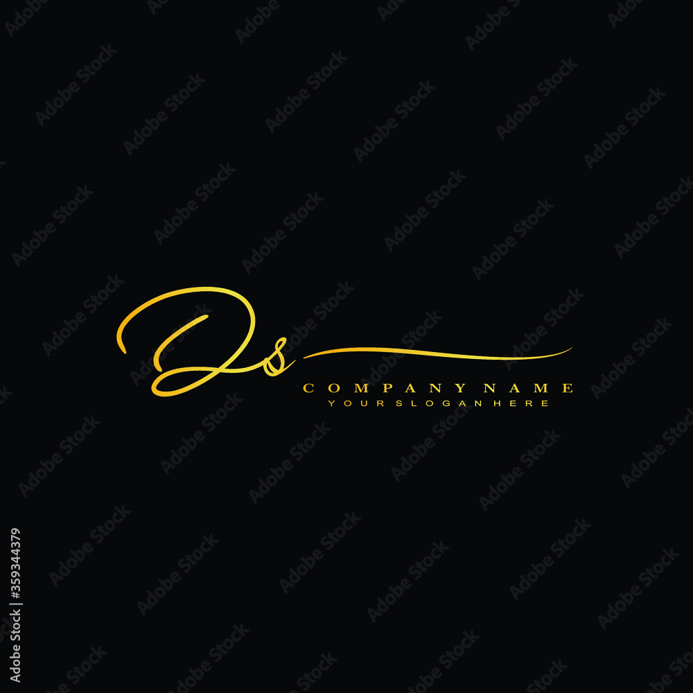 DS initials signature logo. Handwriting logo vector templates. Hand drawn Calligraphy lettering Vector illustration. DS initials signature logo. Handwriting logo vector templates. Hand drawn Calligraphy lettering Vector illustration.