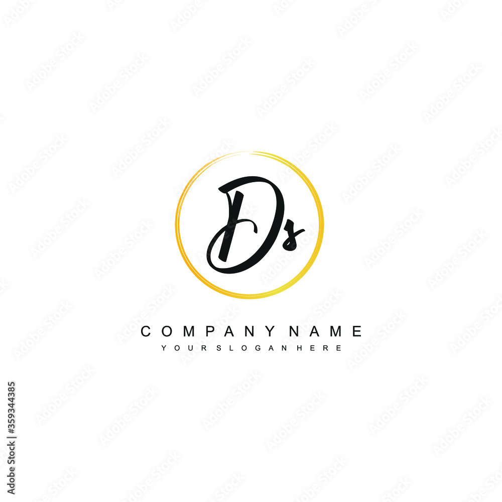 DS initials signature logo. Handwriting logo vector templates. Hand drawn Calligraphy lettering Vector illustration. DS initials signature logo. Handwriting logo vector templates. Hand drawn Calligraphy lettering Vector illustration.