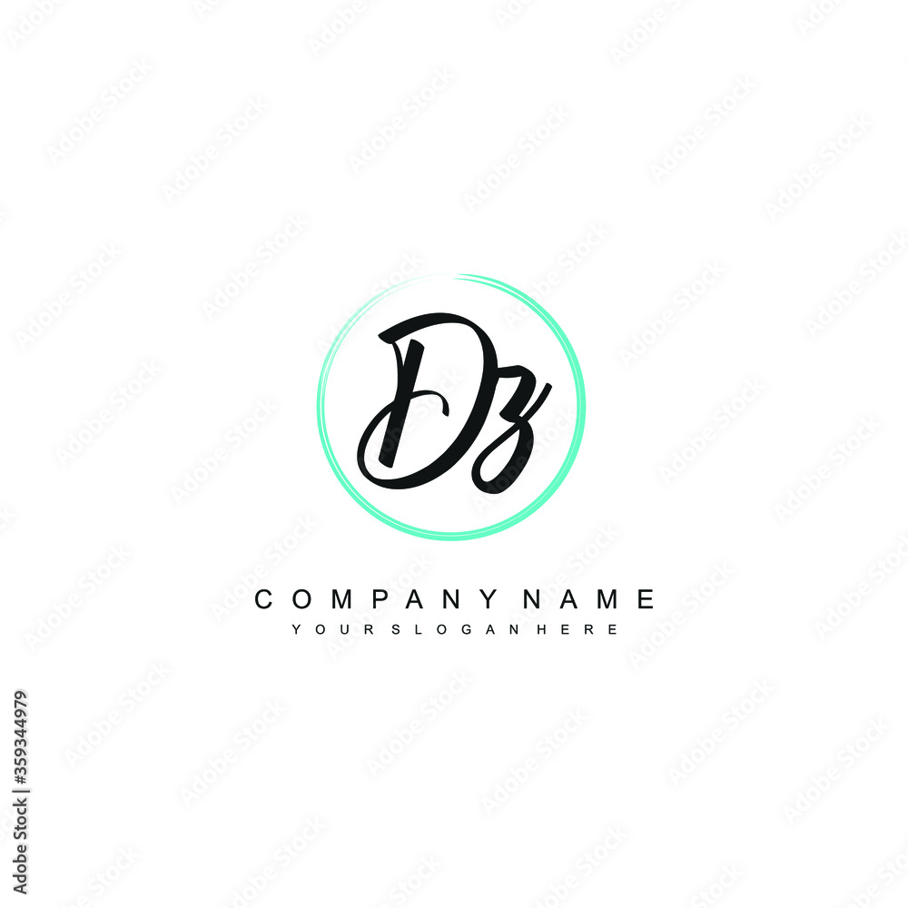 DZ initials signature logo. Handwriting logo vector templates. Hand drawn Calligraphy lettering Vector illustration. DZ initials signature logo. Handwriting logo vector templates. Hand drawn Calligraphy lettering Vector illustration.