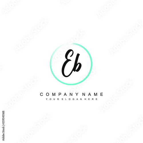 EB initials signature logo. Handwriting logo vector templates. Hand drawn Calligraphy lettering Vector illustration.