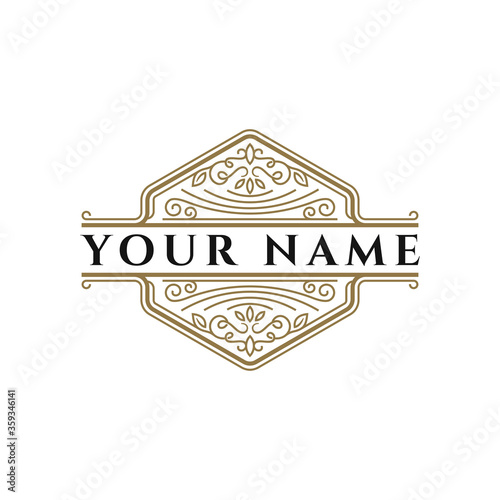 Classic Rustic Badge Ornament Logo Template