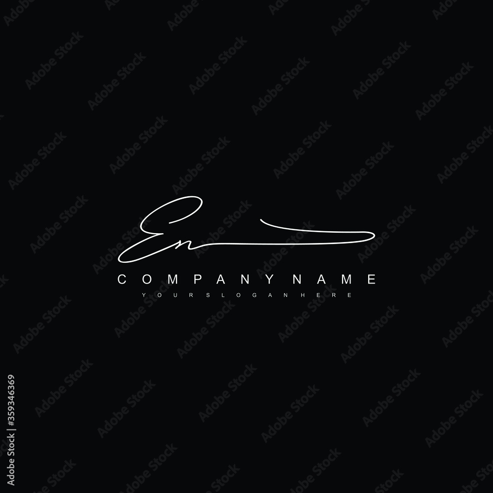 EN initials signature logo. Handwriting logo vector templates. Hand drawn Calligraphy lettering Vector illustration. EN initials signature logo. Handwriting logo vector templates. Hand drawn Calligraphy lettering Vector illustration.