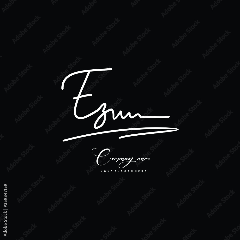 EZ initials signature logo. Handwriting logo vector templates. Hand drawn Calligraphy lettering Vector illustration. EZ initials signature logo. Handwriting logo vector templates. Hand drawn Calligraphy lettering Vector illustration.
