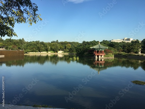 A Pavillion around a Pond