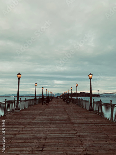 Pier on a cloudy day