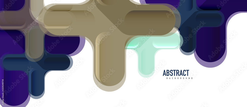 Glossy multicolored plastic style cross composition, x shape design, techno geometric modern abstract background. Trendy abstract layout template