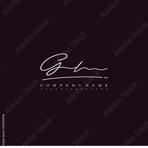 GL initials signature logo. Handwriting logo vector templates. Hand drawn Calligraphy lettering Vector illustration.