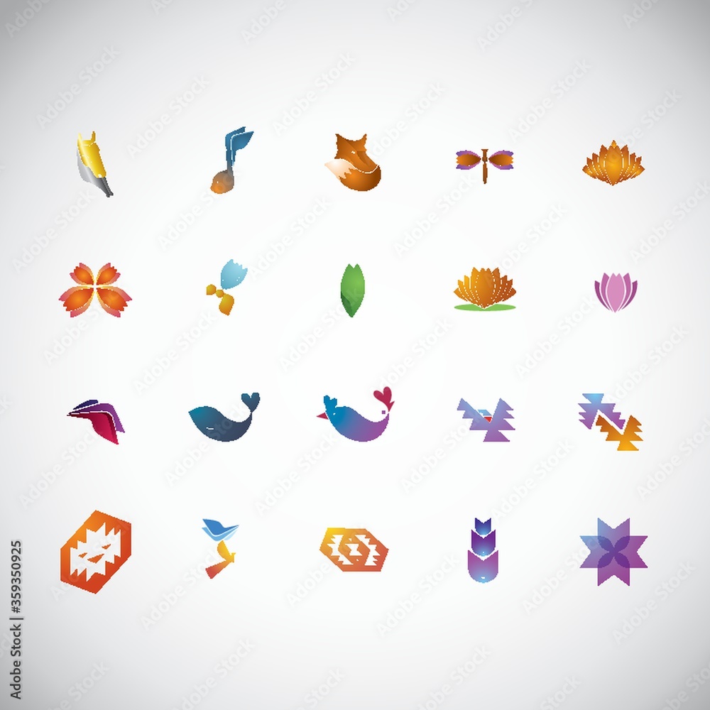Obraz premium abstract icon set