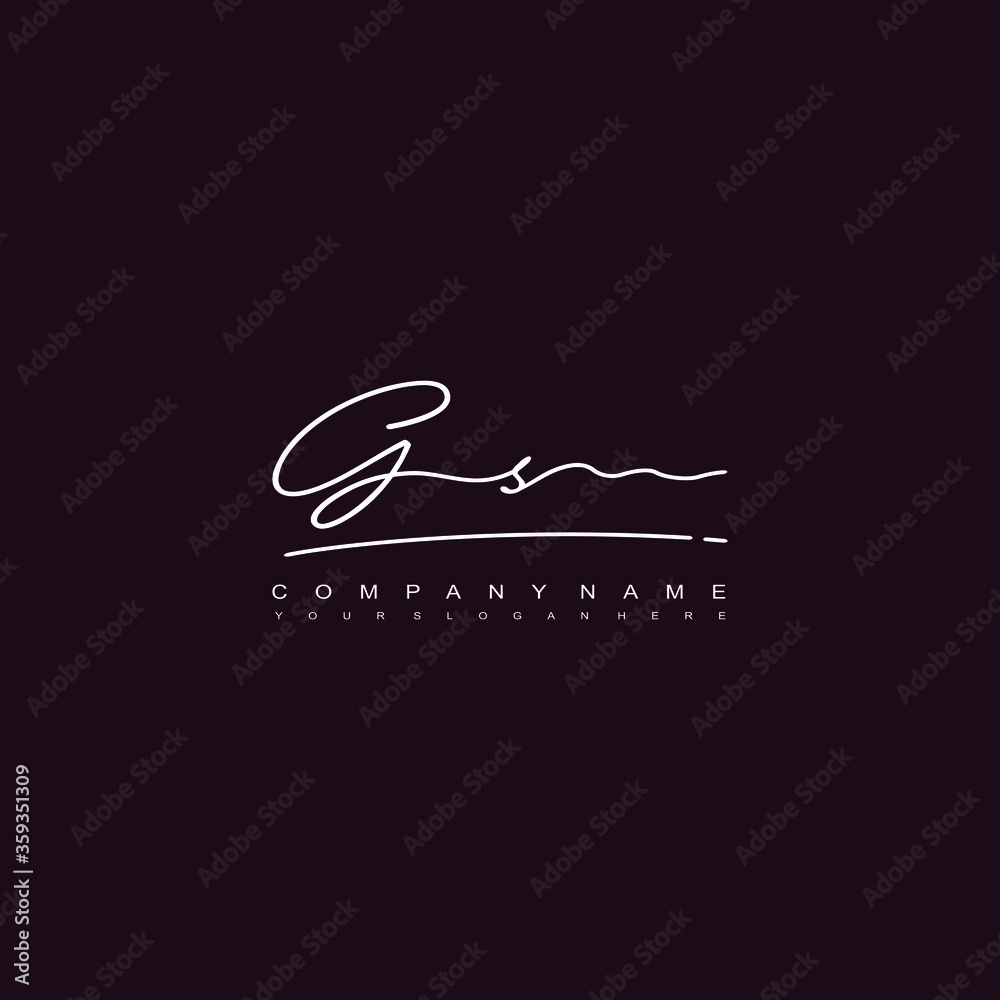 GS initials signature logo. Handwriting logo vector templates. Hand ...
