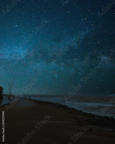 night sky over the sea
