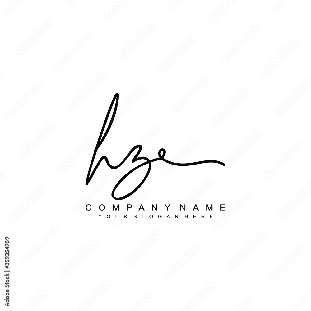 HZ initials signature logo. Handwriting logo vector templates. Hand drawn Calligraphy lettering Vector illustration. HZ initials signature logo. Handwriting logo vector templates. Hand drawn Calligraphy lettering Vector illustration.